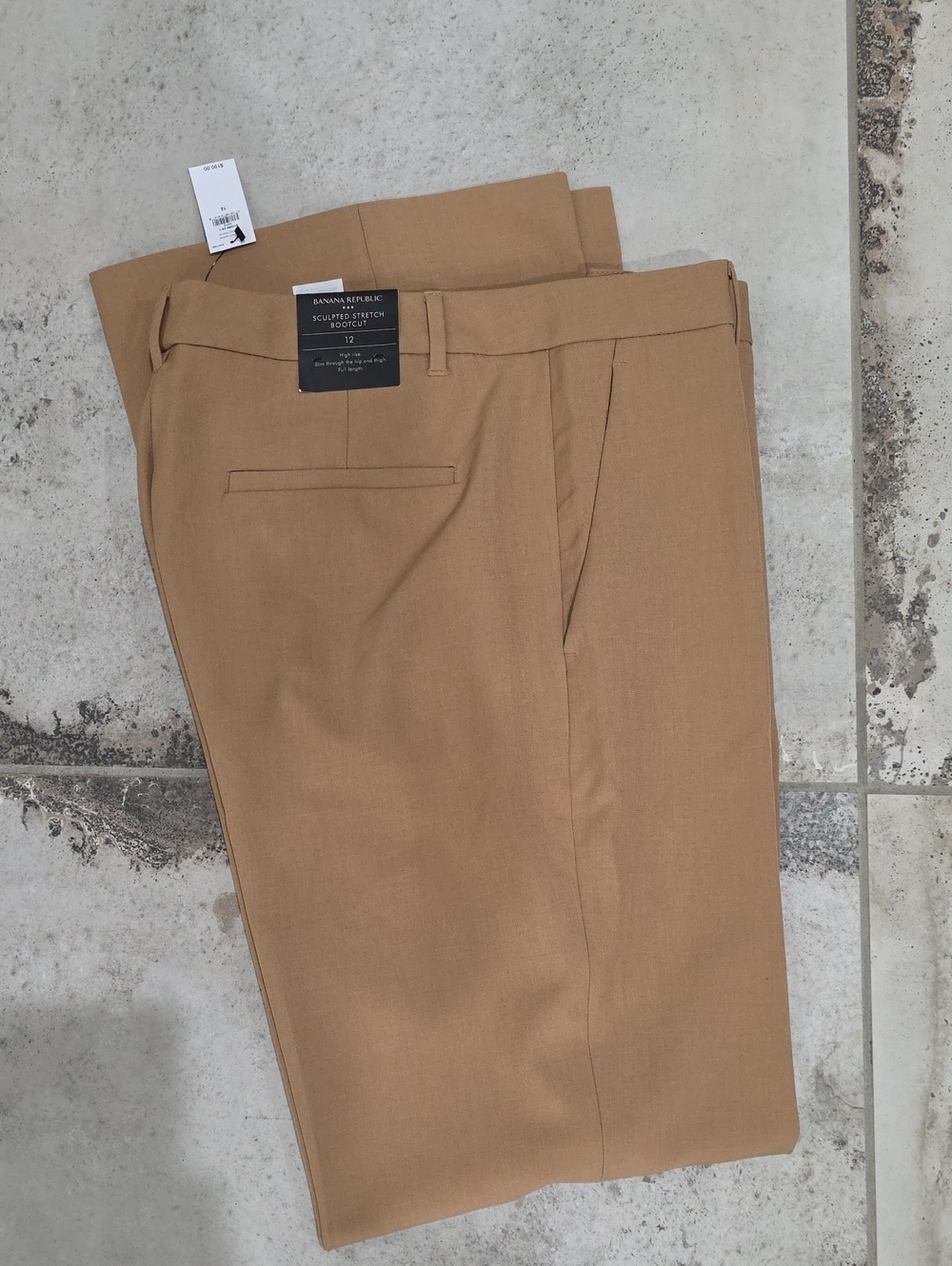 Banana Republic Women's Camel Sculpted Stretch Bootcut Dress Pants